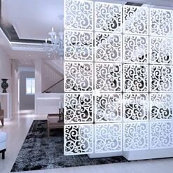 YIZUNNU 12Pcs/Set Room Hanging Screen Divider Panels Home Panel Screen DIY Home Decor 11.4inch White -Best Furniture Store 61lAEzWSxrL