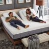 - E4 Split Head Flex Top King Size Adjustable Bed Frame Set With 12" Copper Gel Infused Memory Foam Mattress Medium Firm, 120-Night Trial