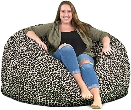ULTIMATE SACK 5000 (5 Ft.) Bean Bag Chair: Giant Foam-Filled Furniture - Machine Washable Covers, Durable Inner Liner, 100% Virgin Foam. Comfy Bean Bag Chair. (Pink, Fur) 12 ULTIMATE SACK 5000 (5 Ft.) Bean Bag Chair: Giant Foam-Filled Furniture - Machine Washable Covers, Durable Inner Liner, 100% Virgin Foam. Comfy Bean Bag Chair. (Pink, Fur) - Image 12