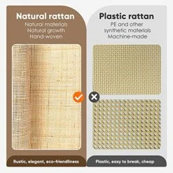 XIAO WEI Sideboard With Handmade Natural Rattan Doors, Rattan Cabinet Console Table Storage Cabinet Buffet Cabinet, For Kitchen, Living Room, Hallway, Entryway, Black 14 XIAO WEI Sideboard With Handmade Natural Rattan Doors, Rattan Cabinet Console Table Storage Cabinet Buffet Cabinet, For Kitchen, Living Room, Hallway, Entryway, Black -Best Furniture Store 61xqtJyy26L