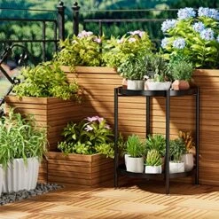 OVICAR Tray End Table - Metal Side Table 2 Tier Nightstand Round Accent Coffee Table Sofa Side Table Waterproof Indoor Outdoor Snack Table Removable Tray Table For Living Room Bedroom Office Black 12 OVICAR Tray End Table - Metal Side Table 2 Tier Nightstand Round Accent Coffee Table Sofa Side Table Waterproof Indoor Outdoor Snack Table Removable Tray Table For Living Room Bedroom Office Black -Best Furniture Store 61yHE8UdUjL