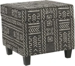 Homepop Home Decor | K7342-F2067 | Classic Square Storage Ottoman With Lift Off Lid | Ottoman With Storage For Living Room & Bedroom, Cream Woven -Best Furniture Store 61z4gejtRKL. AC